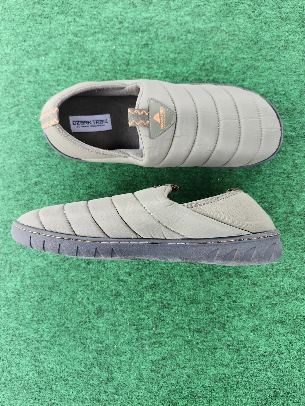 Ozark Trail Olive Quilted Slip-On Loafers